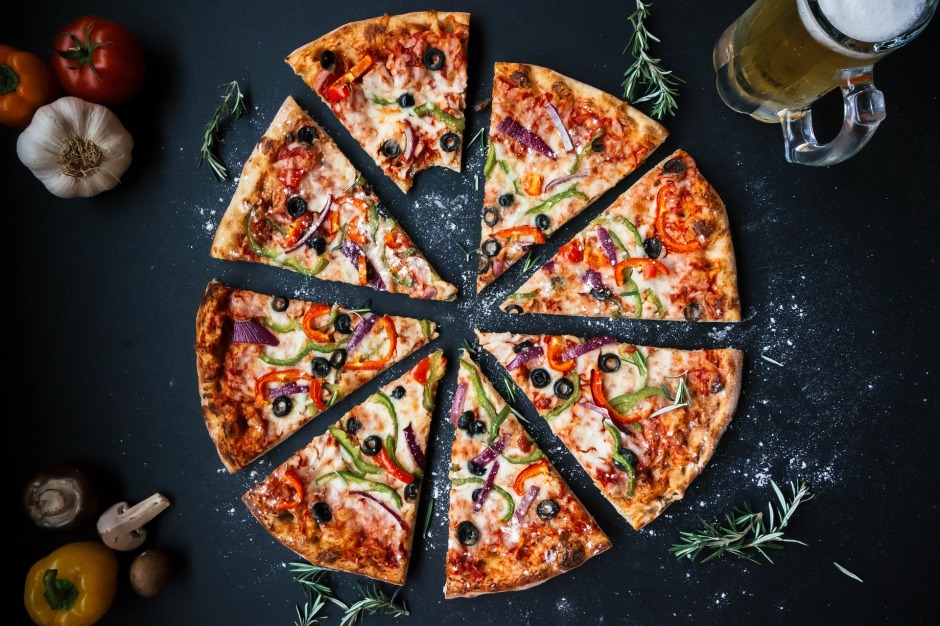 Pizza Sliced up