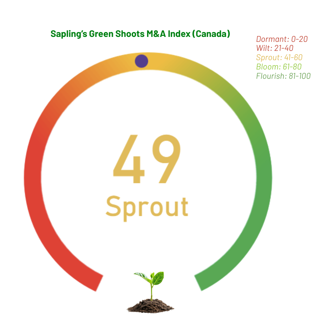 Sapling’s Green Shoots M&A Index (Canada) (Oct 2025)